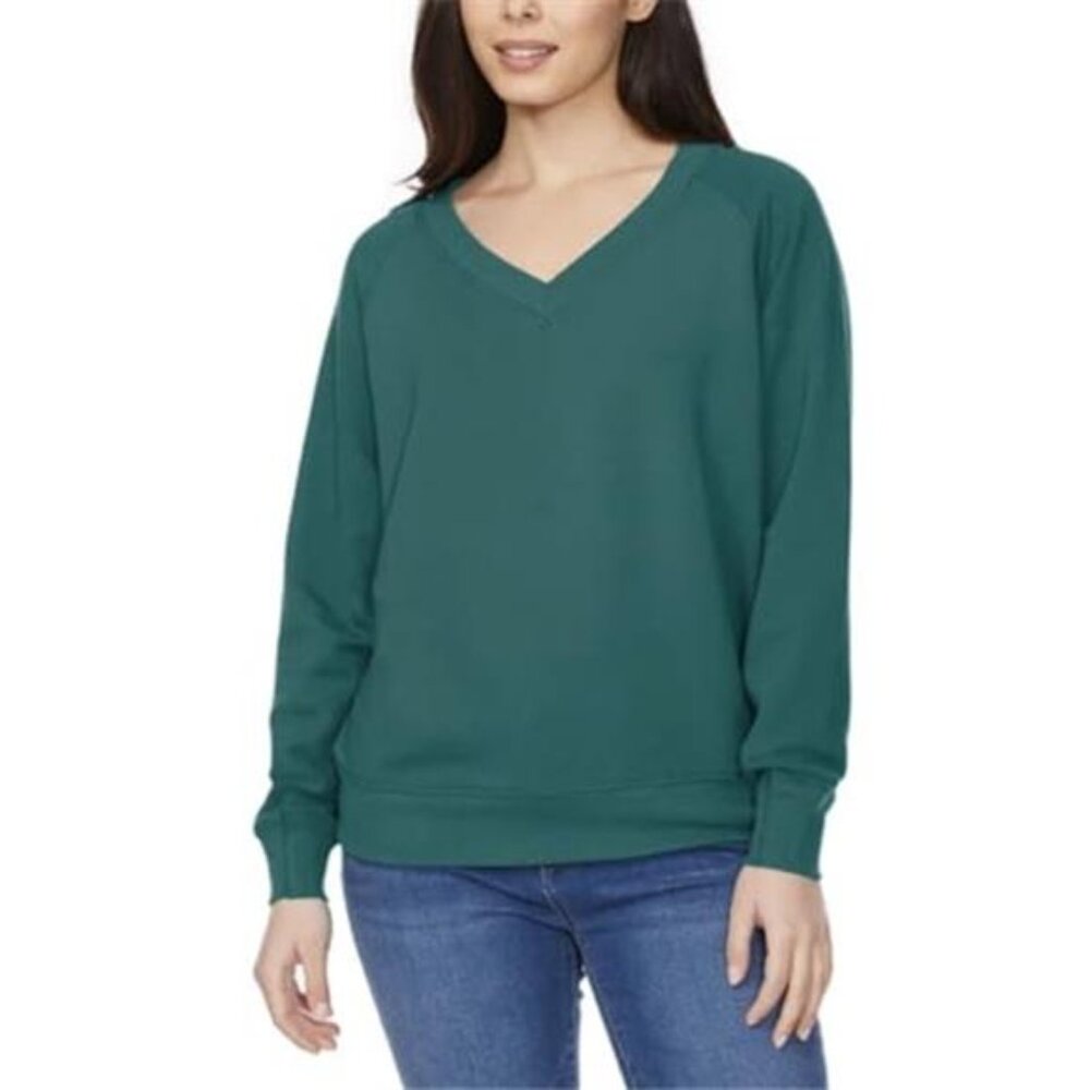 Buffalo David Bitton Women's Super Soft Fleece V-Neck Pullover Sweatshirt